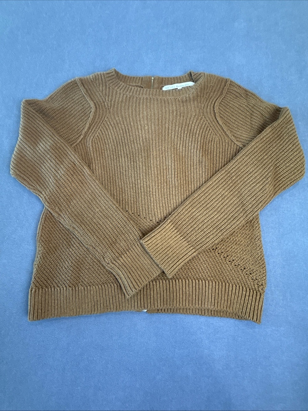 Rachel Roy Womens Crewneck Knit Sweater - Brown Size Large
